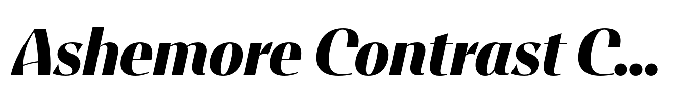 Ashemore Contrast Condensed Black Italic
